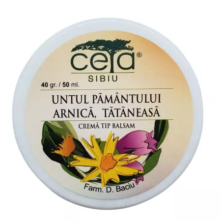 CREME SI UNGUENTE - Unguent cu untul pamantului, tataneasa si arnica, 40 g, Ceta