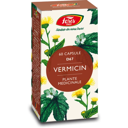 PARAZITI INTESTINALI - Vermicin, D67, 60 capsule