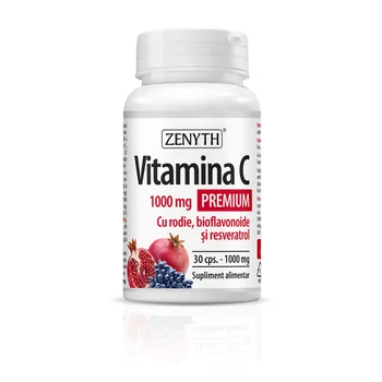 SUPLIMENTE ALIMENTARE - Vitamina C Premium cu rodie bioflavonoide si resveratrol, 30 capsule, Zenyth