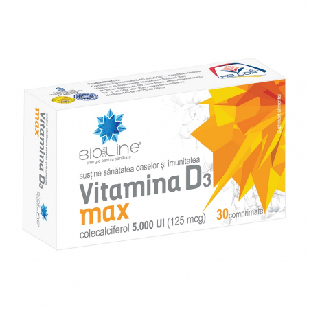 SUPLIMENTE ALIMENTARE - Vitamina D3 Max, 30 comprimate