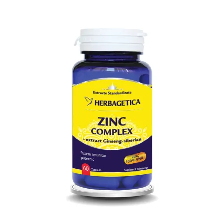 SUPLIMENTE ALIMENTARE - Zinc Complex, 60 capsule, Herbagetica