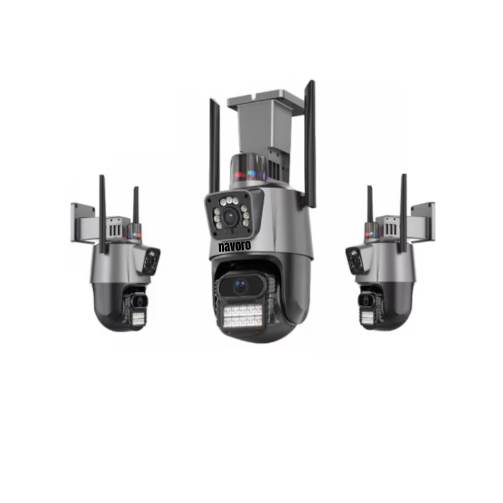 Camera Supraveghere Exterior Dual Lens, 2 Camere, Rotire 270°/90°, Zoom 8X, Detectare Miscare cu Sirena si Alarma, Vedere Nocturna Color, Audio Bidirectional, WiFi 2.4GHz, Slot Card, Reziste [5]