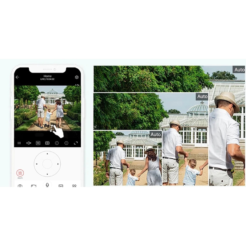 Camera Supraveghere Video Wi Fi, V380, Conexiune Wireless, Full HD 1080p, JT8172, Audio Bi-Directional, Vedere Nocturna, Slot Card Micro SD, Rotativa, Senzori Miscare, Lumina, Alb [3]