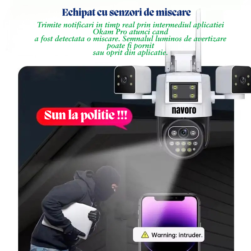 Camera supraveghere WiFi Navoro OKAM 3 Lens 12MP exterior [3]