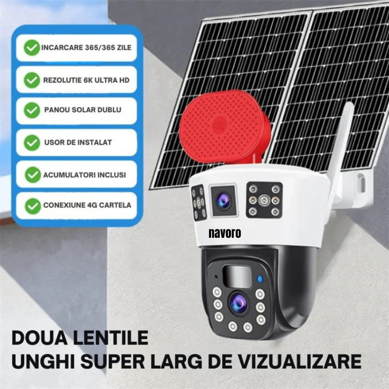 Camera supraveghere solara 4G Navoro 12MP exterior [7]