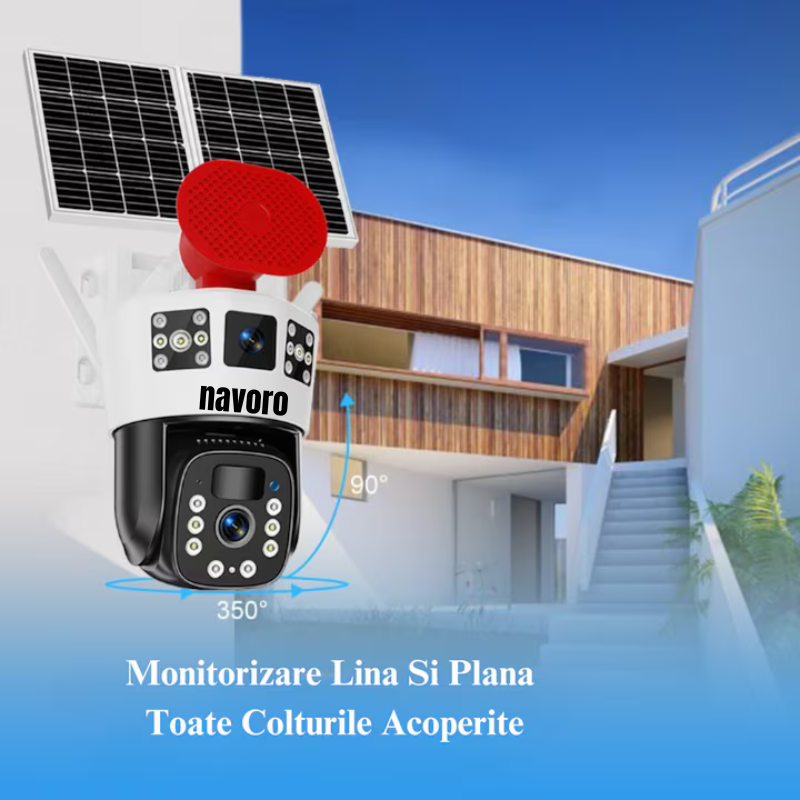 Camera supraveghere solara 4G Navoro 12MP exterior [4]