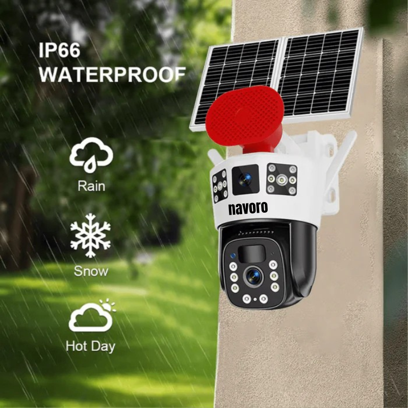Camera supraveghere solara 4G Navoro 12MP exterior [6]