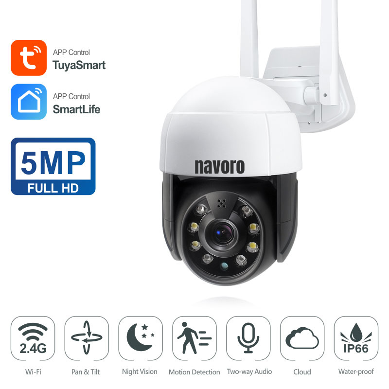 Camera supraveghere WiFi Navoro Tuya 5MP exterior [3]