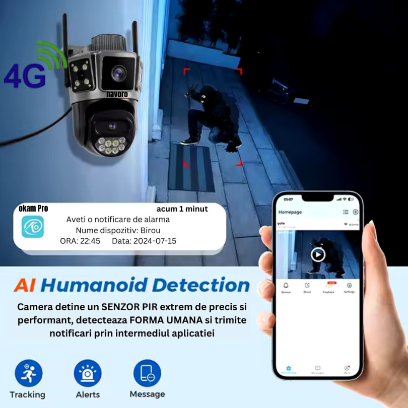 Camera supraveghere 4G Navoro OKAM S8B 6MP exterior [4]