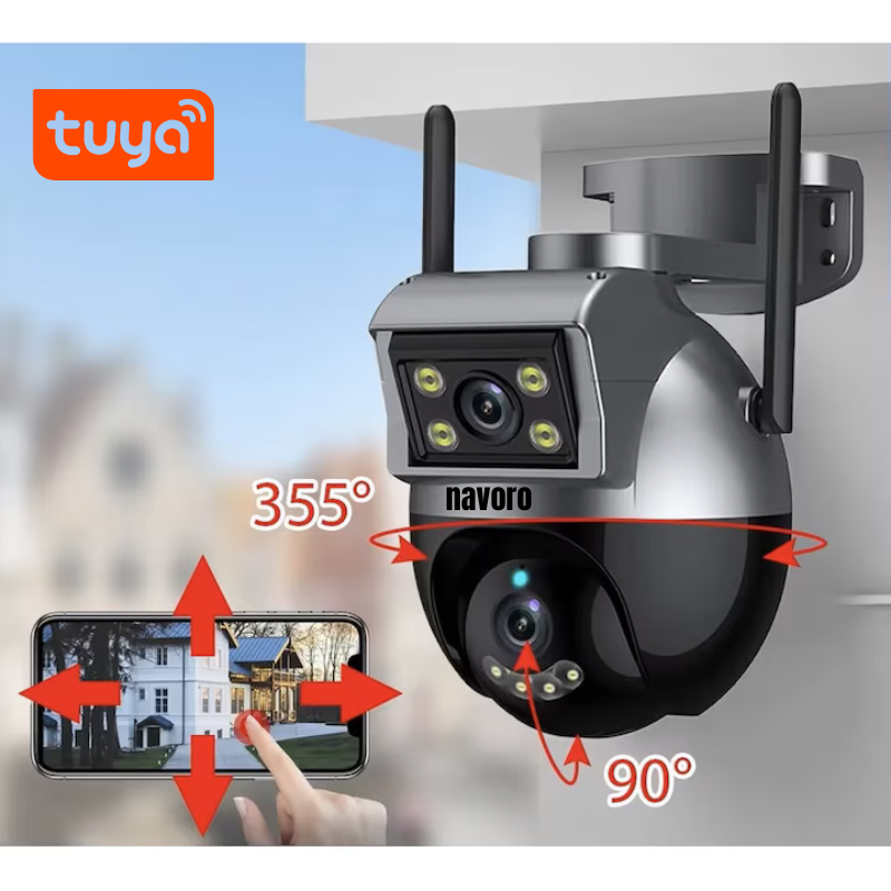 Camera supraveghere WiFi Navoro Tuya S4 6MP exterior [4]