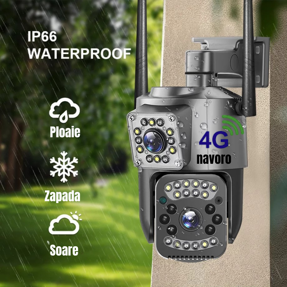 Camera supraveghere 4G Navoro V380 8MP dual lens exterior [2]