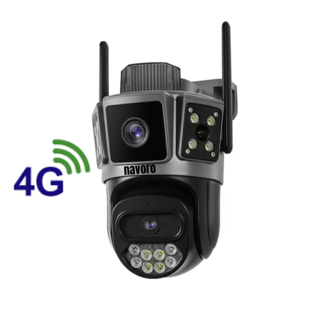 Camere 4G (cu sim) - Camera supraveghere 4G Navoro OKAM S8B 6MP exterior