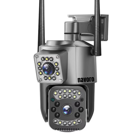 Camere Wi-Fi - Camera supraveghere WiFi Navoro V380 8MP dual lens exterior