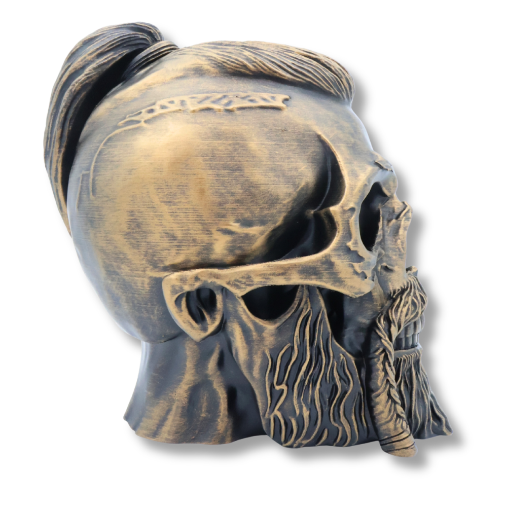 Decorațiune/suport pentru casti craniu cu barbă, printată 3D, 20 cm [2]