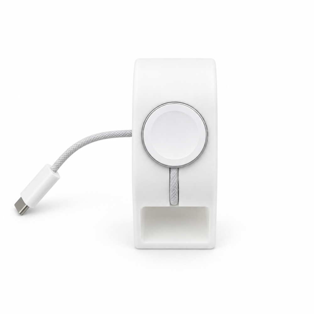Suport pentru încărcător Apple Watch, alb, imprimat 3D [3]