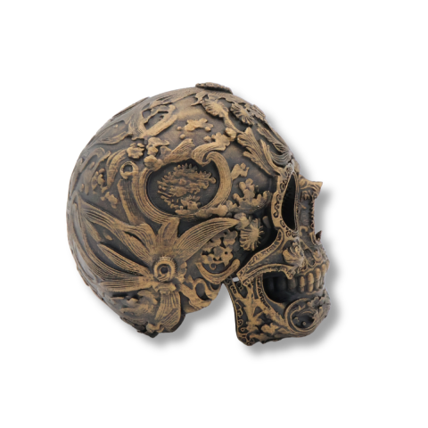 3D-Printed Ornamental Skull Decoration, 10 cm [1]