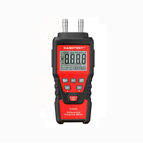 Manometru digital HABOTEST HT636, 0-0, 350 bar, display retroiluminat, include tuburi de silicon, set complet [1]