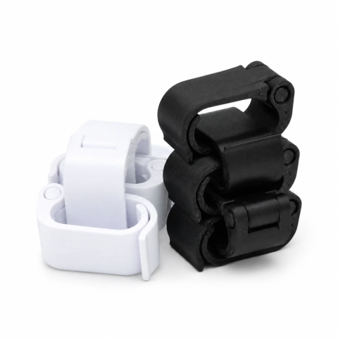Produse imprimate 3D - Set de 5 organizatoare pentru cabluri cu închidere, imprimate 3D, albe și negre
