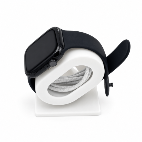 Produse imprimate 3D - Suport pentru încărcător Apple Watch, alb, imprimat 3D