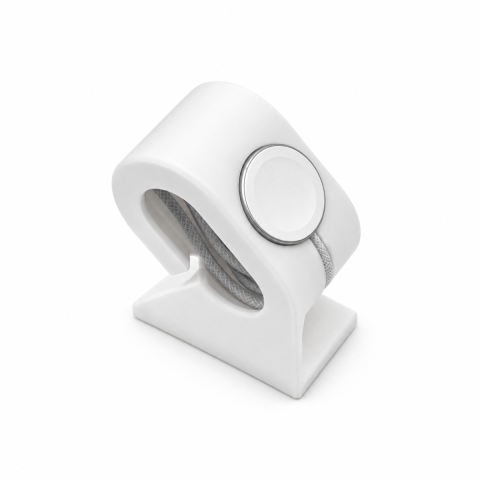 Suport pentru încărcător Apple Watch, alb, imprimat 3D [1]