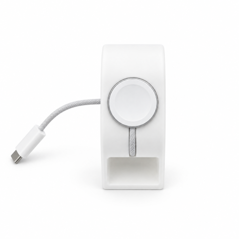 Suport pentru încărcător Apple Watch, alb, imprimat 3D [2]
