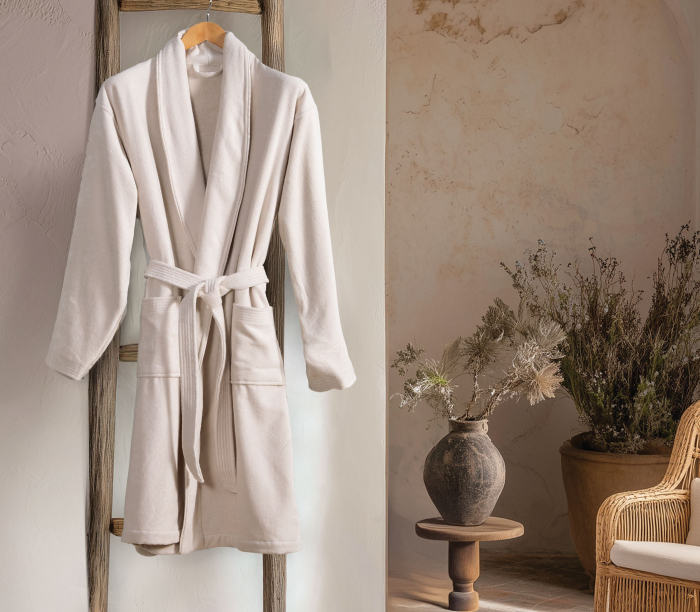 Halat de baie cu guler,100% bumbac [2]