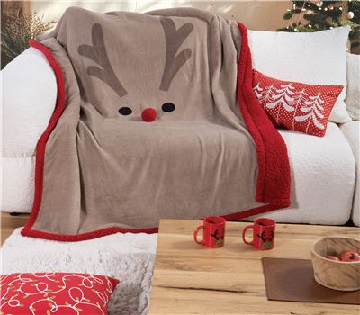 Patura decorativa  FUNNY RAINDEER 130X180 cm [1]