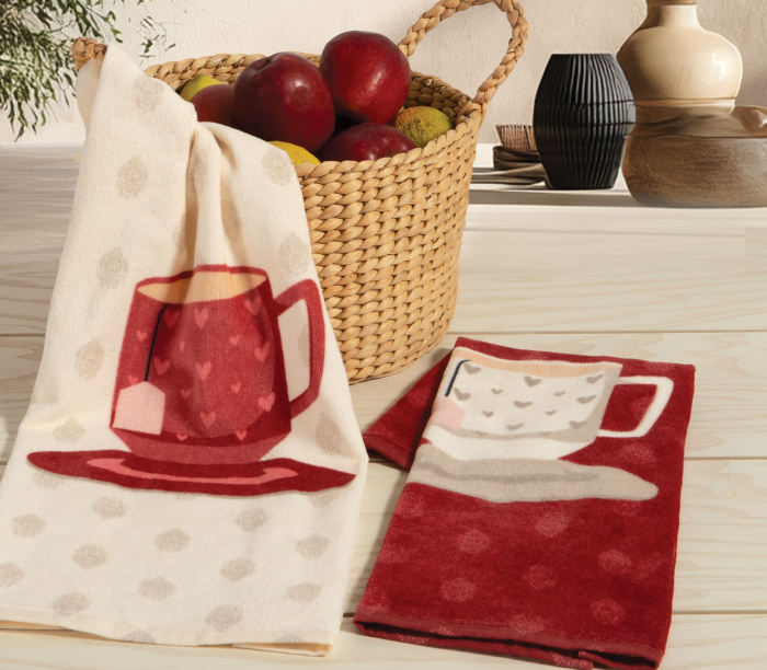 Prosop de bucătărie din catifea Cup Of Tea,dimensiunea 40x60cm [2]