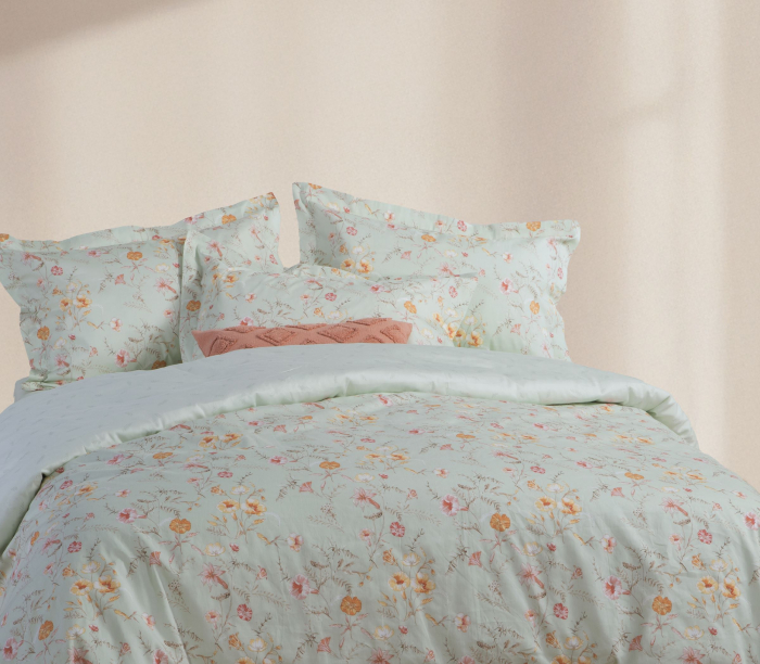 Set de lenjerie Mimosa pentru pat queen, realizat din bumbac satinat 100% [3]