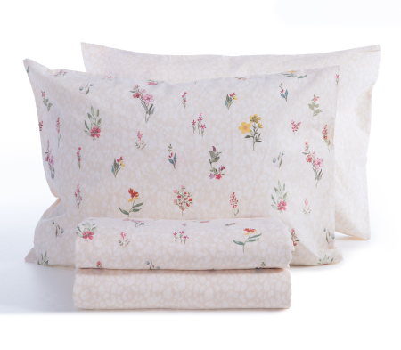 Lenjerie bumbac - Set de cearsaf de pat king size PLANT