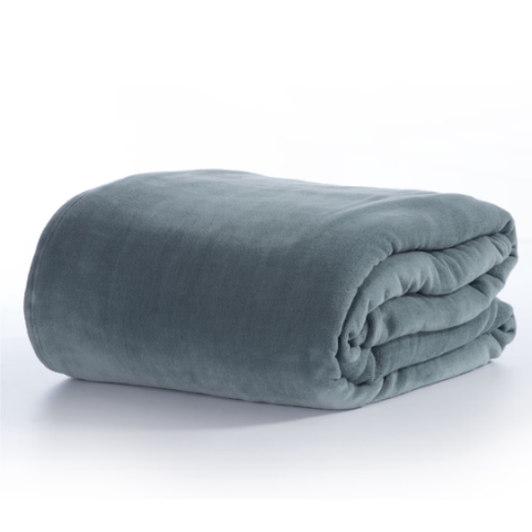 Cuvertură - PATURA  FLEECE POLIESTER COSY 220X240 DUSTY BLUE