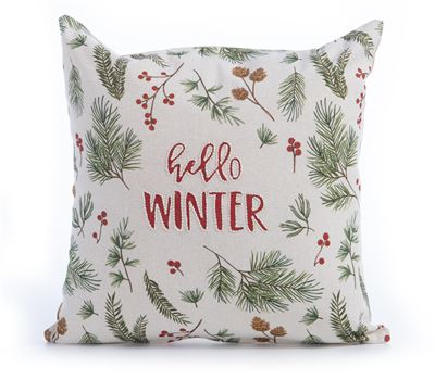 Craciun - Perna decoratiova HELLO WINTER 45Χ45 cm