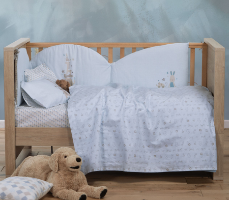 Protectie patut bebe - Protecție pentru pătuț pentru bebeluși cu două fețe, FAVORITE TOYS
