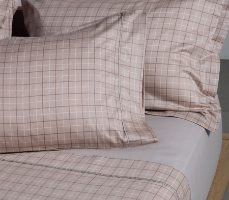 Lenjerie Bumbac satinat - Set 2x cearsaf  GREN  + 2x fețe de pernă 52x72cm.