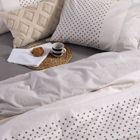 Lenjerie bumbac - Set de cearsaf de pat king size DONTER