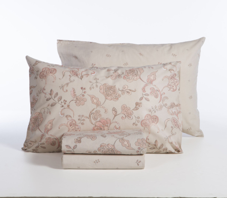 Lenjerie bumbac - Set de cearșafuri de pat cu elastic CARENA queen size