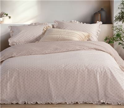 Lenjerie  bumbac Percale - Set de husa de pilota din percale de bumbac PIOMBINO, Queen size, 240X230 cm