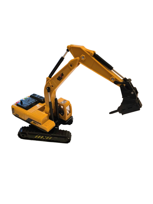 Jucarie utilaj de constructii, ciocan demolator 31 cm inaltime – Brat si ciocan reglabile, rotatie 360 grade, model realist pentru copii pasionati de macarale si de santiere [3]