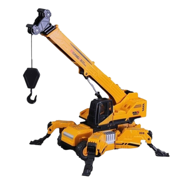 Jucarie utilaj de constructii 27 cm – Brat si carlig reglabile, picioare extensibile, rotatie 360 grade, model realist pentru pasionatii de macarale si santiere [2]