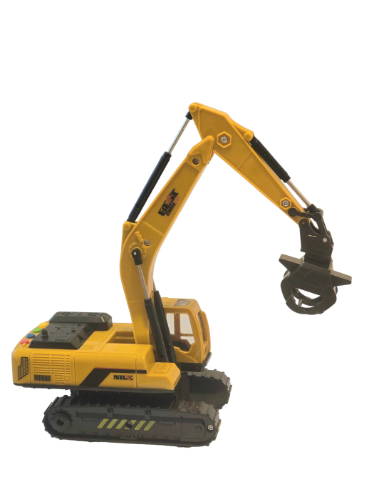 Jucarie excavator, utilaj de constructii 31 cm inaltime – Brat si cupa reglabile, rotatie 360 grade, model super realist pentru copii pasionati de macarale si de santiere [5]