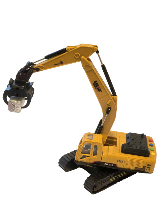 Jucarie excavator, utilaj de constructii 31 cm inaltime – Brat si cupa reglabile, rotatie 360 grade, model super realist pentru copii pasionati de macarale si de santiere [4]