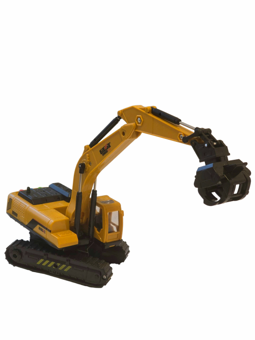 Jucarie excavator, utilaj de constructii 31 cm inaltime – Brat si cupa reglabile, rotatie 360 grade, model super realist pentru copii pasionati de macarale si de santiere [3]