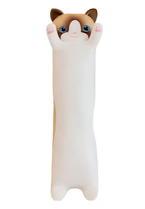 Pisica din plus tip perna, material moale si placut, design haios, marime 70 cm, ideala pentru decorat camera sau pentru tinut in brate, pretabila atat pentru copii cat si pentru adulti [5]