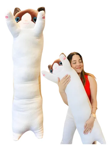 Pisica din plus tip perna, material moale si placut, design haios, marime 70 cm, ideala pentru decorat camera sau pentru tinut in brate, pretabila atat pentru copii cat si pentru adulti [4]