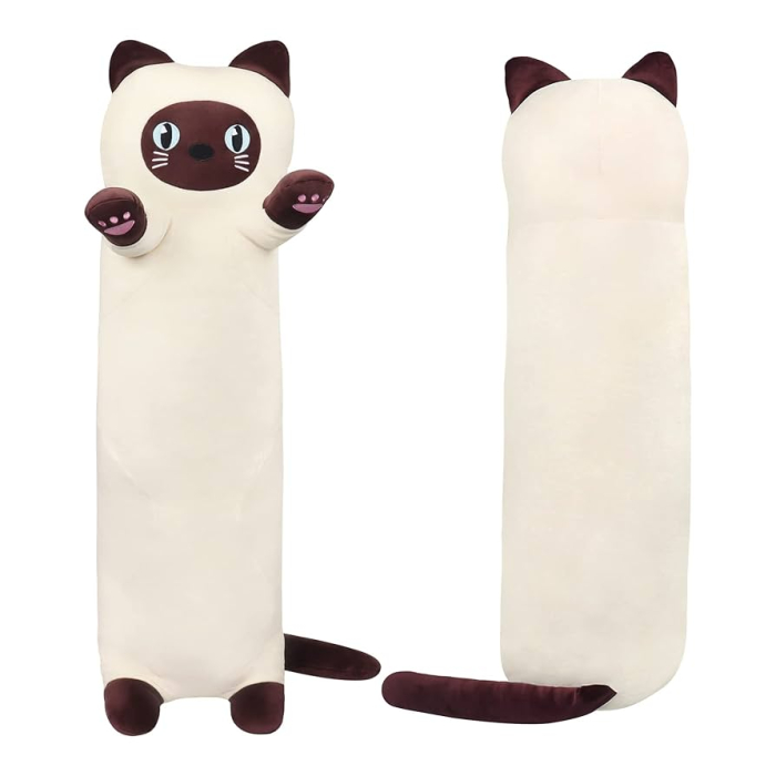 Pisica din plus tip perna, material moale si placut, inaltime 70 cm, ideala pentru decorat camera sau pentru tinut in brate, pretabila atat pentru copii cat si pentru adulti [5]