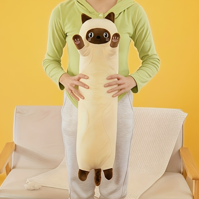 Pisica din plus tip perna, material moale si placut, inaltime 70 cm, ideala pentru decorat camera sau pentru tinut in brate, pretabila atat pentru copii cat si pentru adulti [2]