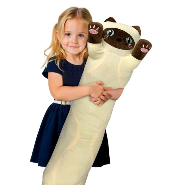 Pisica din plus tip perna, material moale si placut, inaltime 70 cm, ideala pentru decorat camera sau pentru tinut in brate, pretabila atat pentru copii cat si pentru adulti [4]