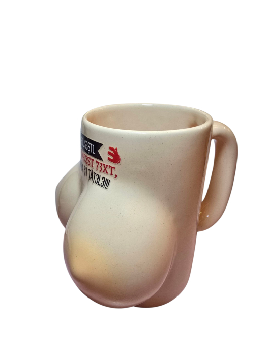 Halba de bere din ceramica 400 ml inscriptionata cu mesaj haios 3 D, surpriza, aniversare, zi de nastere, petrecere, Cana Amuzanta cu Design Traznit - Copie [5]