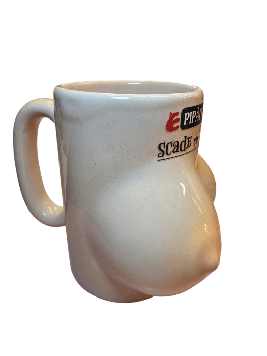 Surprinde-ti prietenii cu aceasta Halba de bere din ceramica 400 ml inscriptionata cu mesaj haios 3 D, surpriza, aniversare, zi de nastere, petrecere, Cana Amuzanta cu Design Traznit [3]