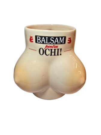 Halba de bere 3D din ceramica cu design traznit, 400 ml, inscriptionata cu mesaj haios, surpriza, aniversare, zi de nastere, petrecere, Cana Amuzanta [1]